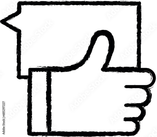 like comment icon grunge style vector
