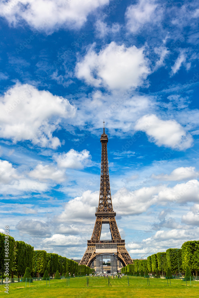 Eiffel Tower in Paris in a summer day, France