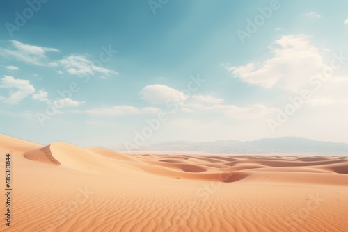 Empty landscape. Dunes of the desert