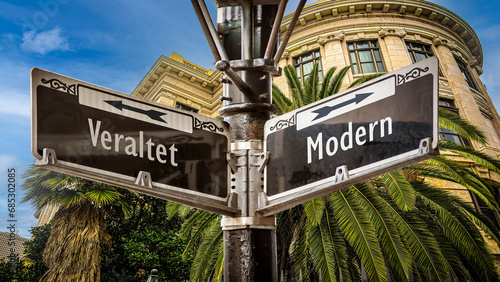 Signposts the direct way to Modern versus outdated