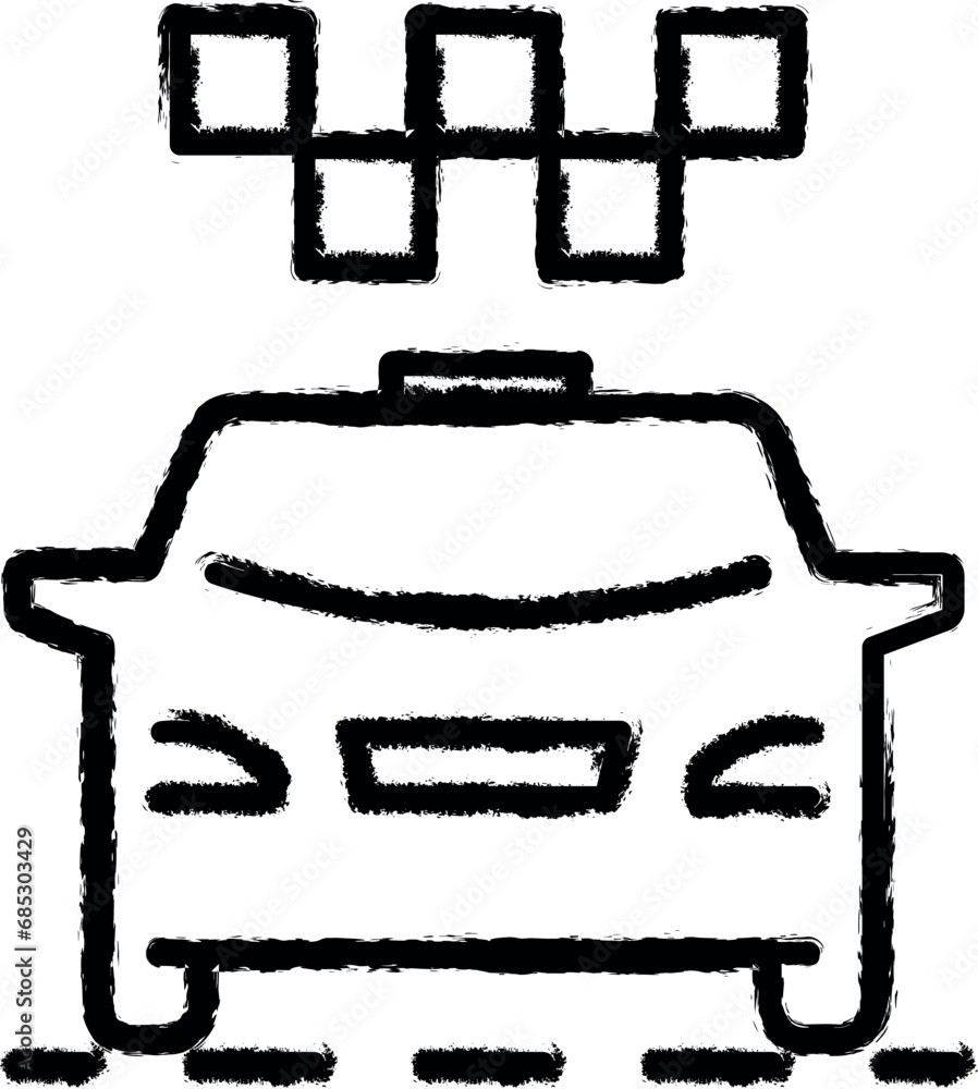 Taxi dusk style icon grunge style vector Taxi dusk style icon grunge style vector