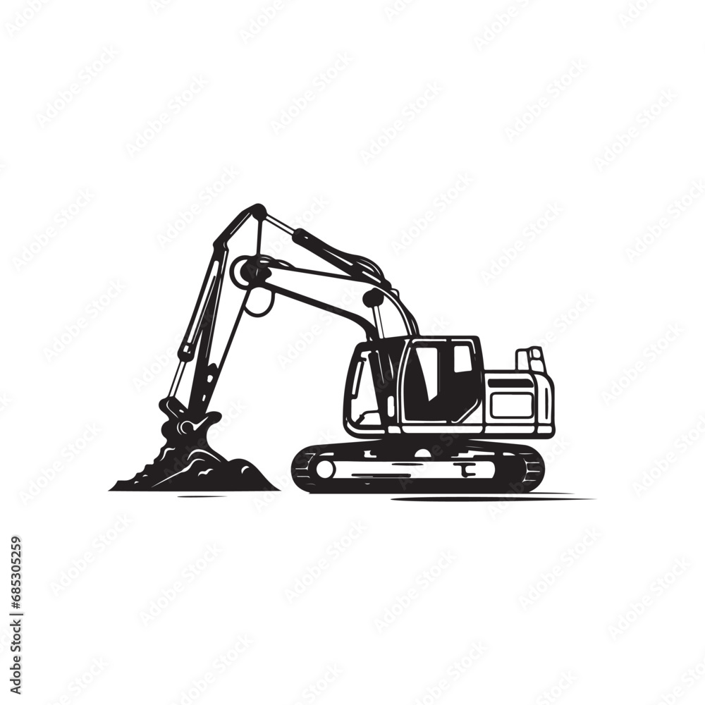 Excavator Vector Images Excavator Vector Images