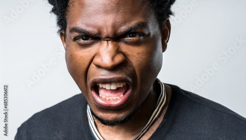 portrait of a angry man