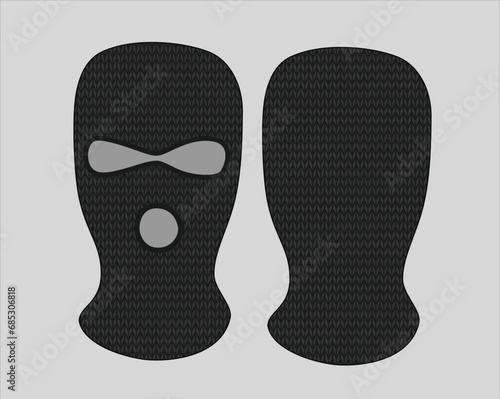 Blackening mask for hiding the person's balaclava