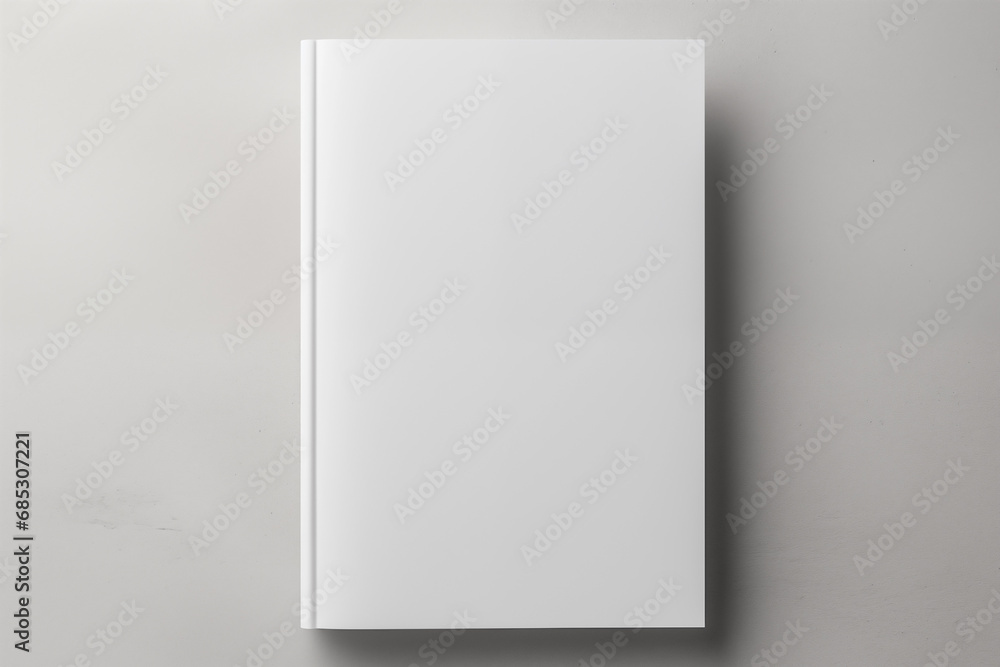Book cover - Clean blank white Mockup - cover reveal - book launch - gray background - paperback - hardcover - obrazy, fototapety, plakaty 