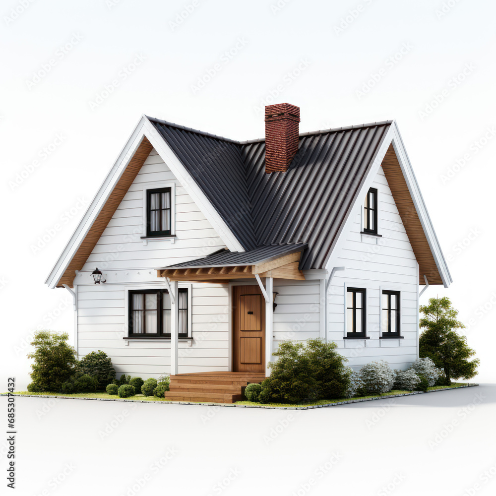 petite-maison-typique-traditionnelle-europ-enne-isol-e-sur-fond-blanc