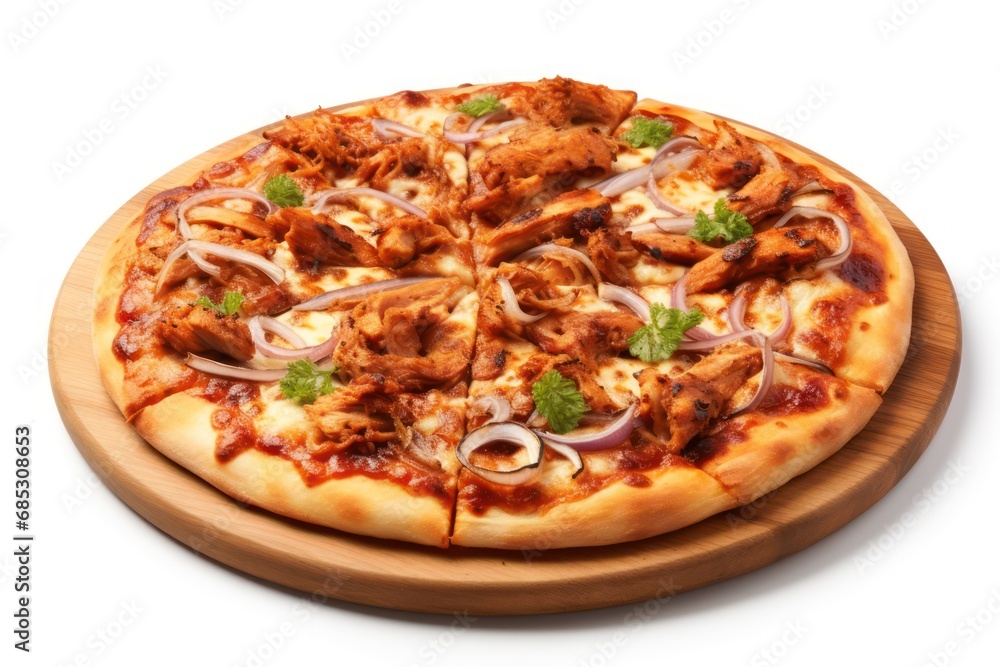 BBQ Chicken Pizza - Icon on white background
