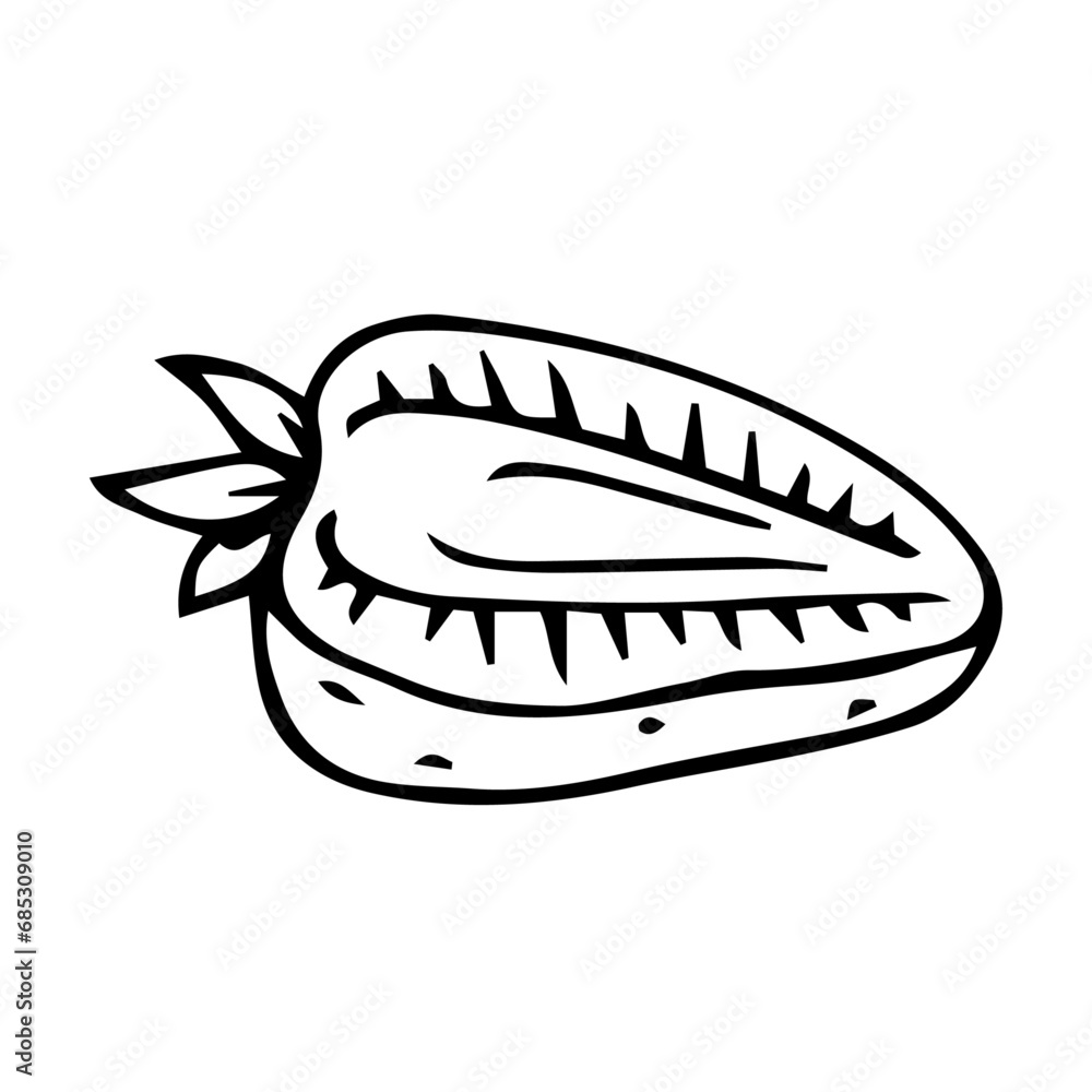 Sketch,doodles of summer strawberries.Vector graphics. Sketch,doodles of summer strawberries.Vector graphics.