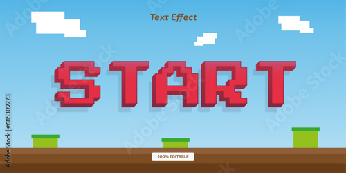 Start classic game text effect