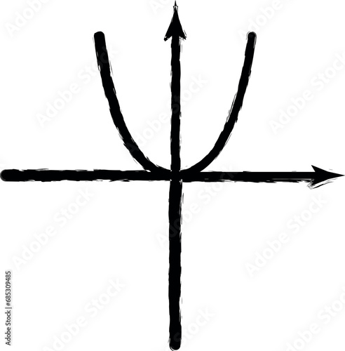 diagram in physics line icon grunge style vector