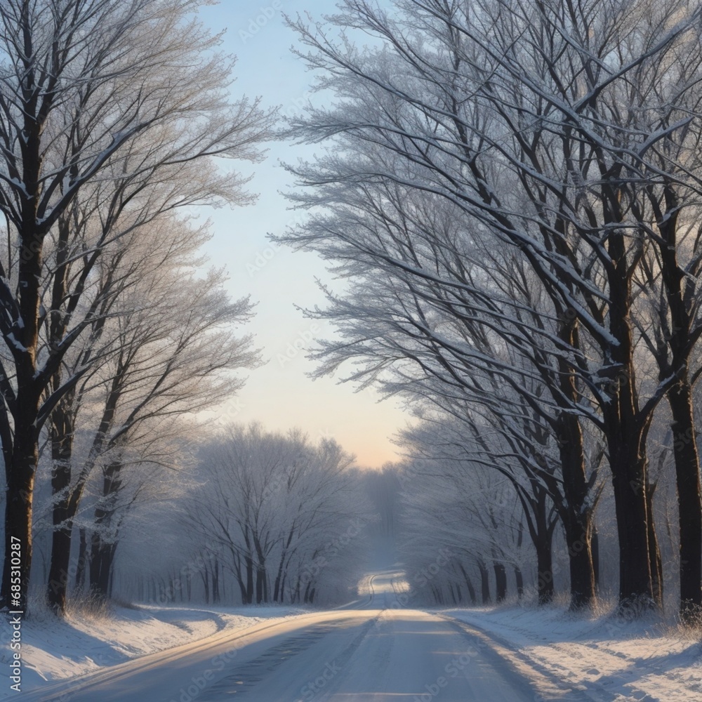 road in the snow road in the snow