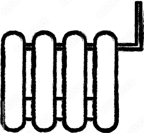 radiator for warming up icon grunge style vector