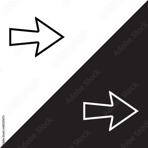 Free Download Right arrow icon vector. Next icon sign symbol in trendy flat style. Move forward vector icon illustration isolated on white and black background - GFXLoad