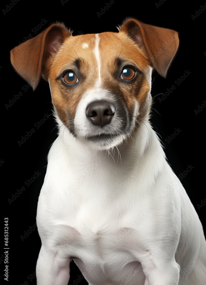 Jack Russell Terrier Dog Studio Portrait - Generative AI Jack Russell Terrier Dog Studio Portrait - Generative AI