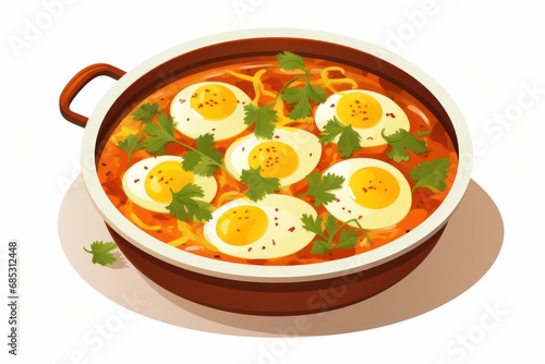 Egg Curry - Icon on white background