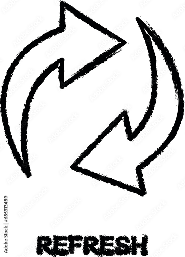 refresh sigh icon grunge style vector refresh sigh icon grunge style vector