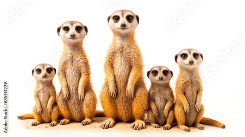 a group of meerkats standing together