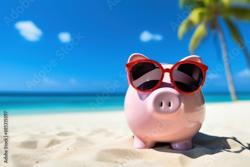 A piggy bank on a tropical holiday. © Michael