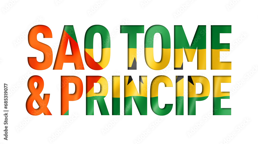 Sao Tome and Principe flag text font