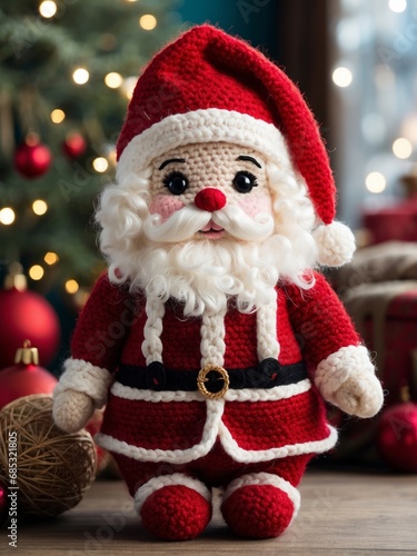 Handmade Crocheted Santa Claus Doll 36