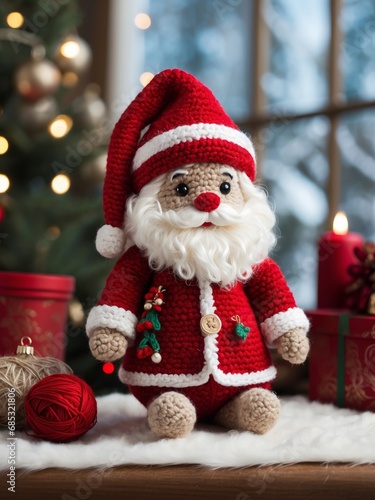 Handmade Crocheted Santa Claus Doll 40