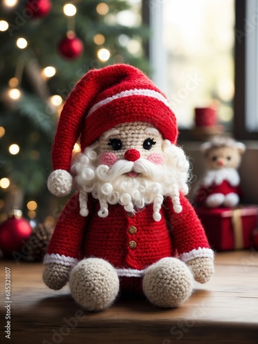 Handmade Crocheted Santa Claus Doll 37