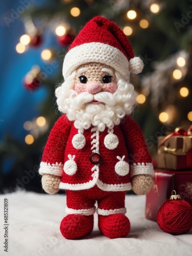 Handmade Crocheted Santa Claus Doll 39
