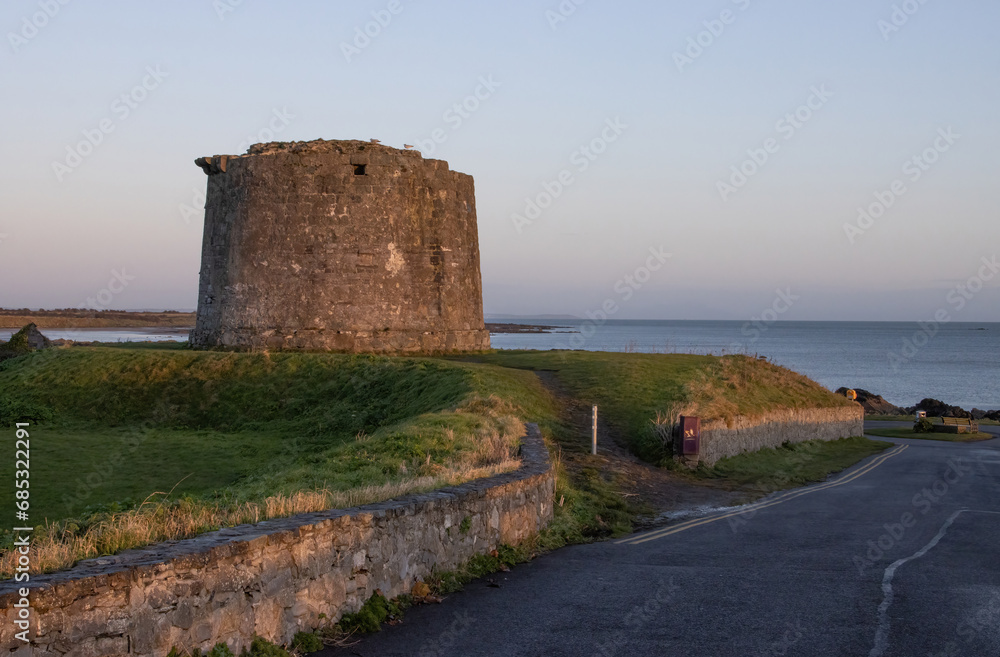 martello tower defences , balbriggan, east coast of ireland