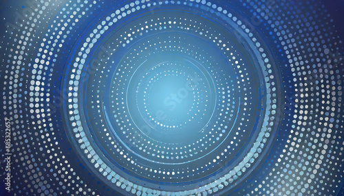 abstract blue background with dots circle