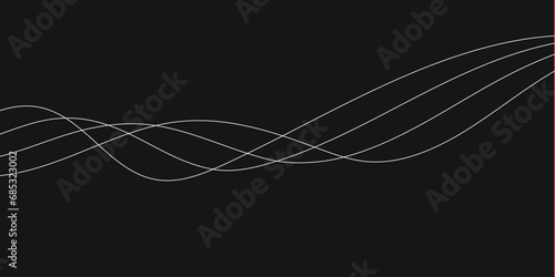 Abstract Black background with a glowing abstract waves. Abstract wave element for design. Digital frequency track equalizer, Futuristic background design. Long exposure, Light painting photography.