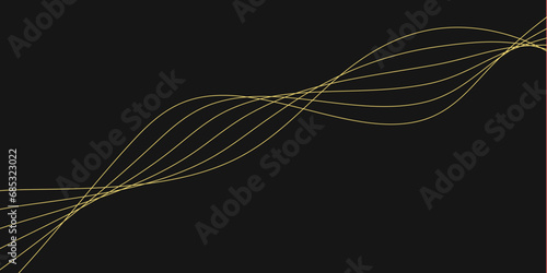 Abstract Black background with a glowing abstract waves. Abstract wave element for design. Digital frequency track equalizer, Futuristic background design. Long exposure, Light painting photography.