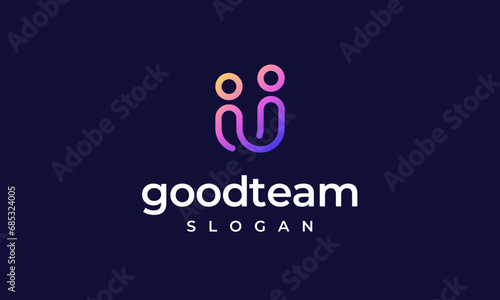 Linked People Logo Design Template