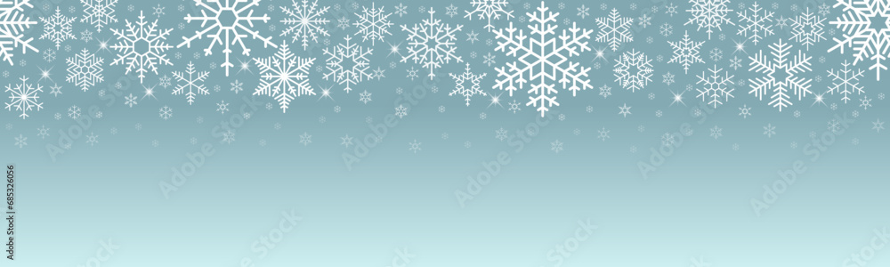 White Seamless Snowflake Pattern Isolated On Ice Grey Ombre Background White Seamless Snowflake Pattern Isolated On Ice Grey Ombre Background