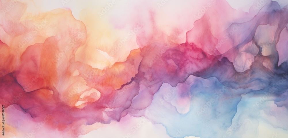 Subtle Echoes of Nature's Palette Flow, Crafting an Abstract Symphony in Watercolor Harmony.