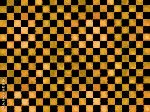 正月背景1　黒地に金色のフレーム