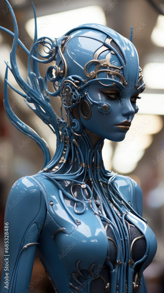 Futuristic fashion: bold and edgy models in latex haute couture Futuristic fashion: bold and edgy models in latex haute couture