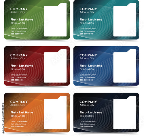 Company Identification card badge template vector