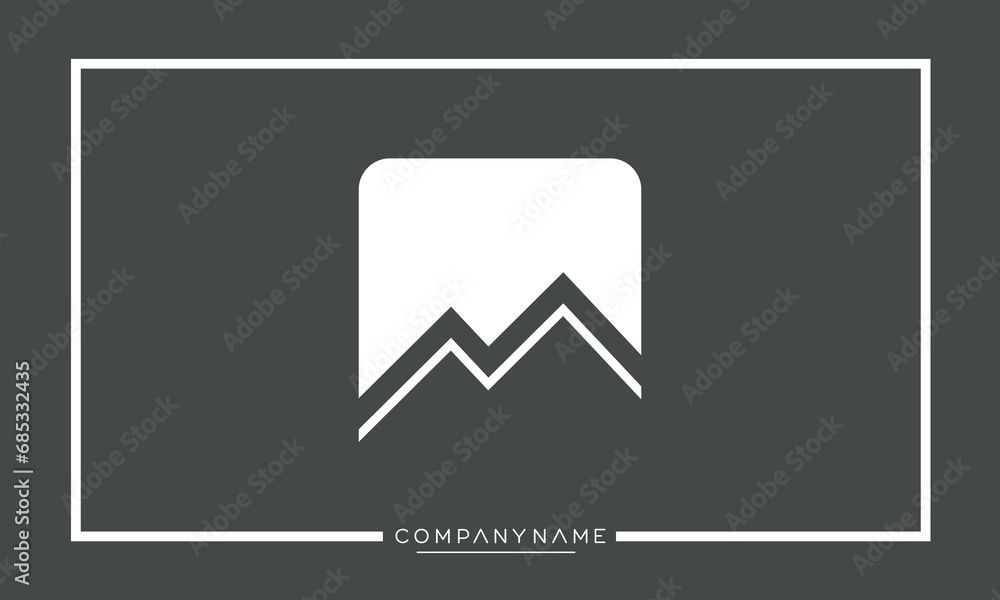 A Line art icon Logo of a Mountain A Line art icon Logo of a Mountain