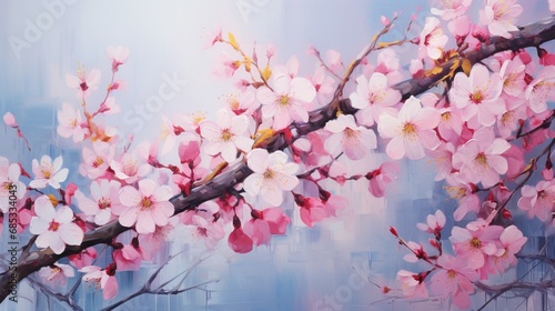 Close-up of Sakura blossoms, capturing the intricate details and vibrant hues of nature's fleeting beauty