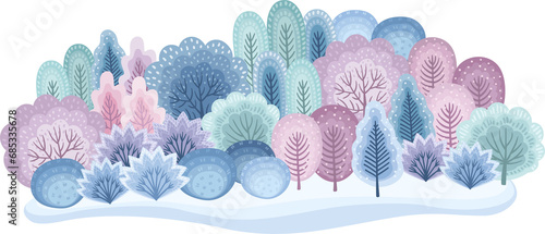 Bild auf Leinwand Winter fores. Illustration
