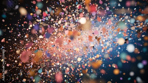 An HD capture of a seamless confetti storm, a kaleidoscope of lively tones converging to create an immersive and whimsical background that radiates energy.