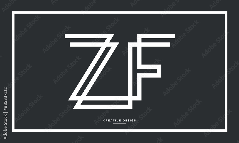 Alphabet letters logo icon ZF or FZ Alphabet letters logo icon ZF or FZ