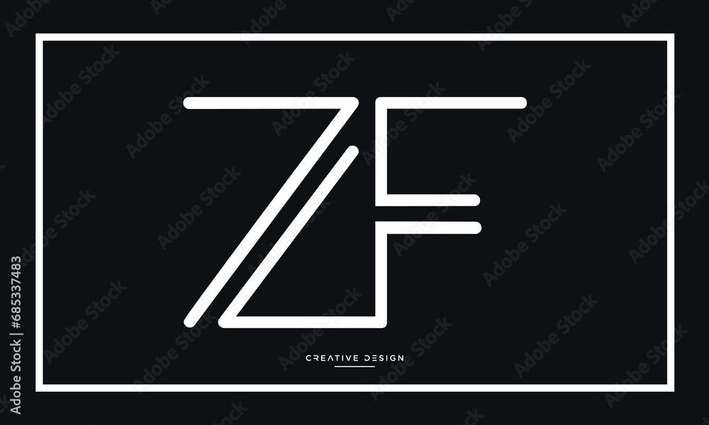 Alphabet letters logo icon ZF or FZ Alphabet letters logo icon ZF or FZ