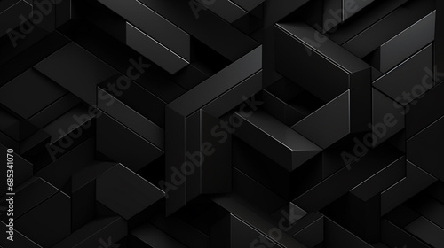 Modern black blue abstract background. Minimal. Color gradient. Dark. Web banner. Geometric shape. 3d effect.