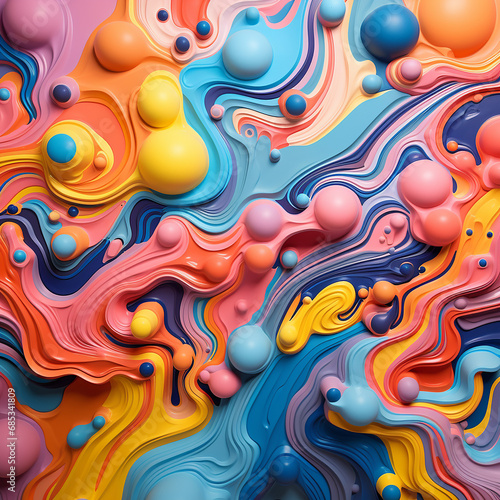 colorful abstract wallpaper made with generative AI © ameer