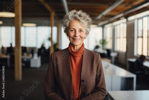 Portrait of a smiling senior businesswoman in office