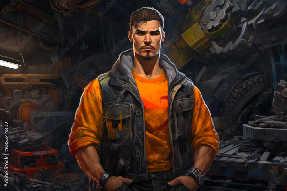 Wrench Warrior: Portrait in the Mechanical Realm