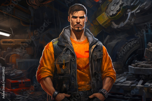 Wrench Warrior: Portrait in the Mechanical Realm