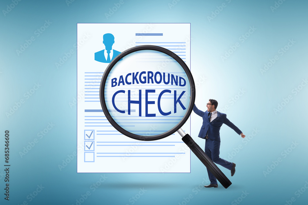 Concept of background security check Concept of background security check