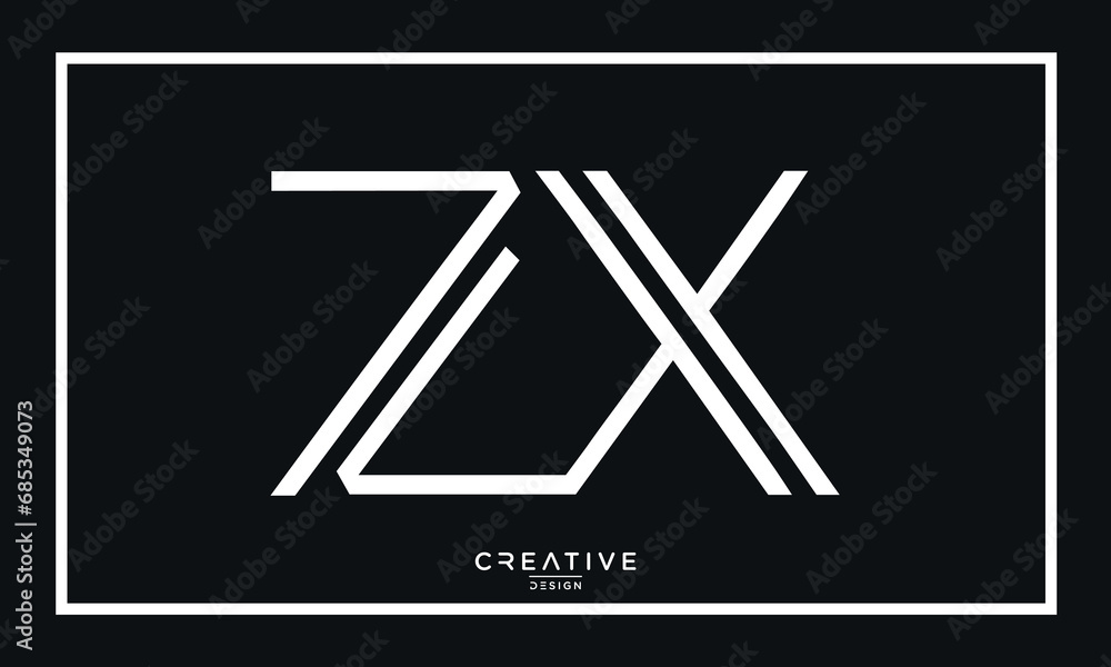 Alphabet letters logo ZX or XZ Alphabet letters logo ZX or XZ